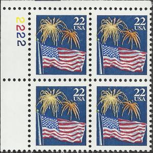 # 2276 MINT NEVER HINGED FLAG AND FIRE WORKS