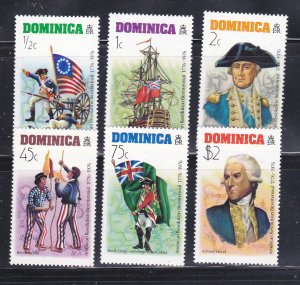 Dominica 472-477 Set MNH American Bicentennial (A)