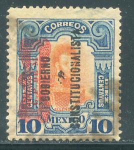 MEXICO 533 10c CORBATA & $ REVOLUTIONARY OVERPRINTS USED (884)