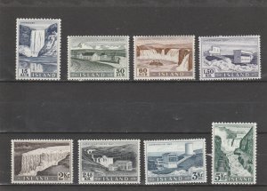 Iceland  Scott#  289-296  MH  (1956 Waterfalls)