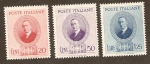 Italy Scott # 397-9  Never hinged