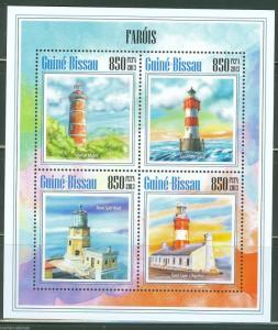 GUINEA BISSAU 2013 LIGHTHOUSES SHEET MINT NH