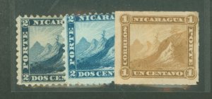 Nicaragua #1/4/8 Unused