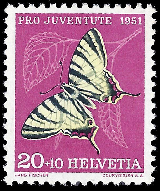 Switzerland 1951 Sc B207-11 mh, small faults, Pro Juventute