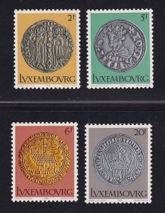 Luxembourg   #635-638  MNH   1979    14th century coins