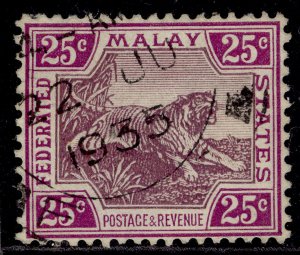 MALAYSIA - Federated Malay GV SG70, 25c bright magenta, FINE USED. CDS