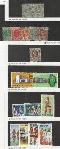 Nigeria, Postage Stamp, #3 Pair, 18-21, 23 Used, 110-1, 211-3, 608-11 Mint