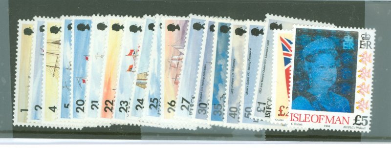 Isle of Man #531-553c Mint (NH) Single (Complete Set)