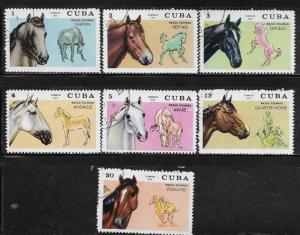 Cuba SC#1707-1713 Thoroughbred Horses