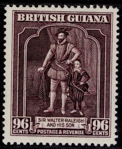 BRITISH GUIANA GVI SG316a, 96c purple, LH MINT. Cat £20.