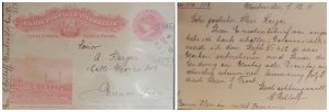 O) 1915 URUGUAY, LIBERTY HEAD 2c  red, POSTAL STATIONERY CIRCULATED TO KANSAS, M