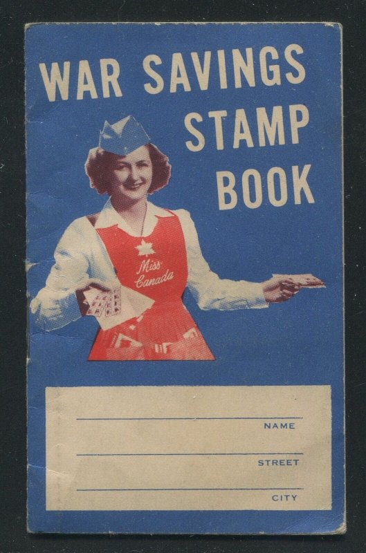 CANADA REVENUE FWS6 USED WAR SAVINGS STAMPS IN WAR SAVINGS STAMP BOOK