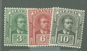 Sarawak #54/58/62 Unused Multiple