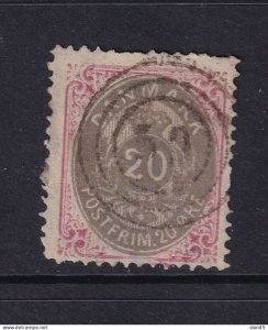 Denmark 1875/9 20o Sc 31 Used Cv $32 15708