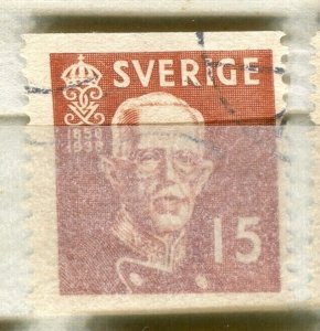 SWEDEN; 1938 early Gustav Birthday issue fine used 15ore. value