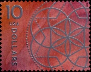 2023 $10 Floral Geometry Scott 5755 Mint F/VF NH