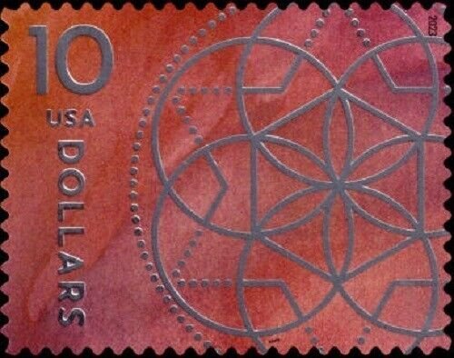 2023 $10 Floral Geometry Scott 5755 Mint F/VF NH