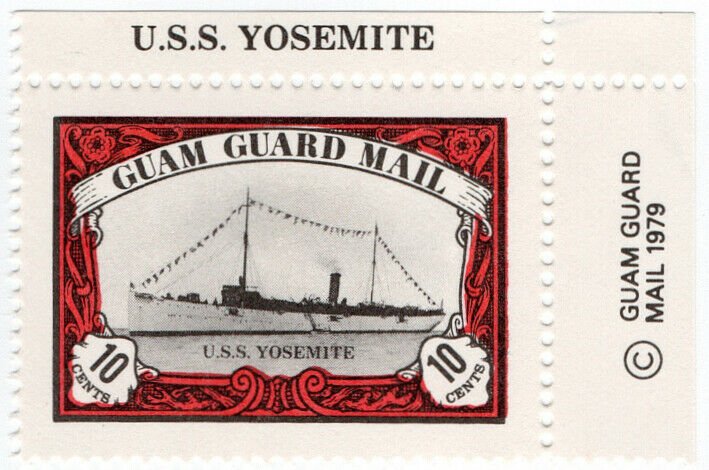 (I.B) Guam Local Post : Guam Guard Mail 10c (USS Yosemite)