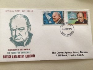 Sir Winston Churchill British Antarctic Territories 1974 Cover  A14233