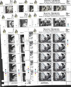 S.GEORGIA&S.SANDWICH SG619/30 2014  TRAN-ANTARCTIC EXEDITION SHEETLETS  MNH