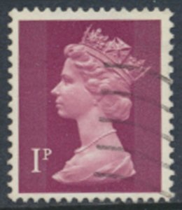 GB Machin 1p  SC# MH23 Used  2 phos bands  see details & scans