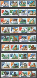 B0661 2016 Solomon Islands Dogs Domestic Animals Fauna #4089-4124 Big Set Mnh