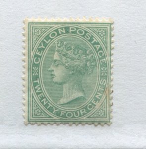 Ceylon QV 1872 24 cents mint o.g. hinged