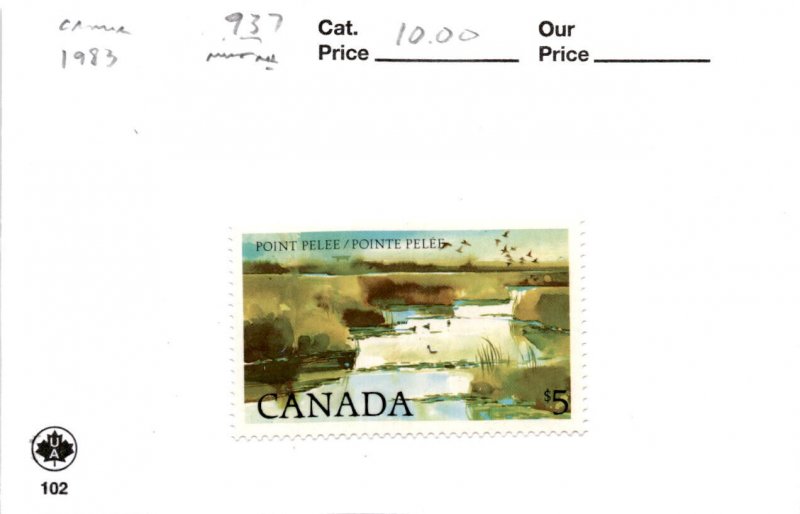 Canada, Postage Stamp, #937 Mint NH, 1984 Point Pelee Park (AE)