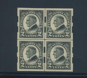 611 Harding **RARE** Schermack Type 3 Center Line Block of 4 Stamps (611 By 286)