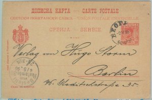 82161 - SERBIA - POSTAL HISTORY - STATIONERY CARD Michel # P40 I 1895-