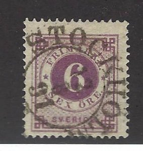 Sweden SC#44 Used VF hr SCV$63.00...Grab a Bargain!