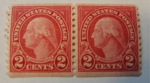 US Sc. #599 Coil Pair – MNH