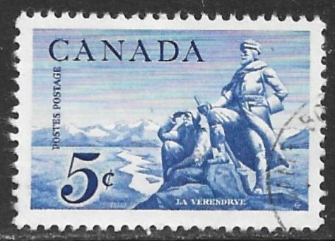 CANADA 1958 Explorer Pierre Gaultier Issue Sc 378 VFU