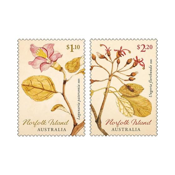 2020 Norfolk Is Botanic Art (2) (Scott 1154-55) MNH