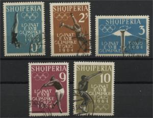 ALBANIA  TOKYO SUMMER OLYMPIC GAMES 1962  U SET A