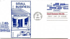 U606 20c Small Business embossed envelope, GAMM Swindell, FDC