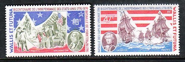 Wallis and Futuna U.S. Bicentennial 187-188 MNH  VF