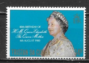 Tristan da Cunha 277 Queen Mother 80th Birthday MNH (lib)