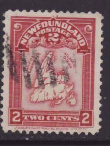 Newfoundland-Sc#86- id21-used 2c Maps-1908-