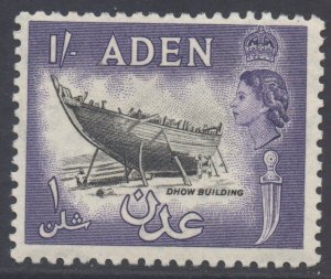 Aden Scott 55a - SG63, 1953 Elizabeth II 1/- Black MH*