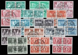 DDR 1980,Sc#2071 and more used,Structure in the GDR, small format in block of 4
