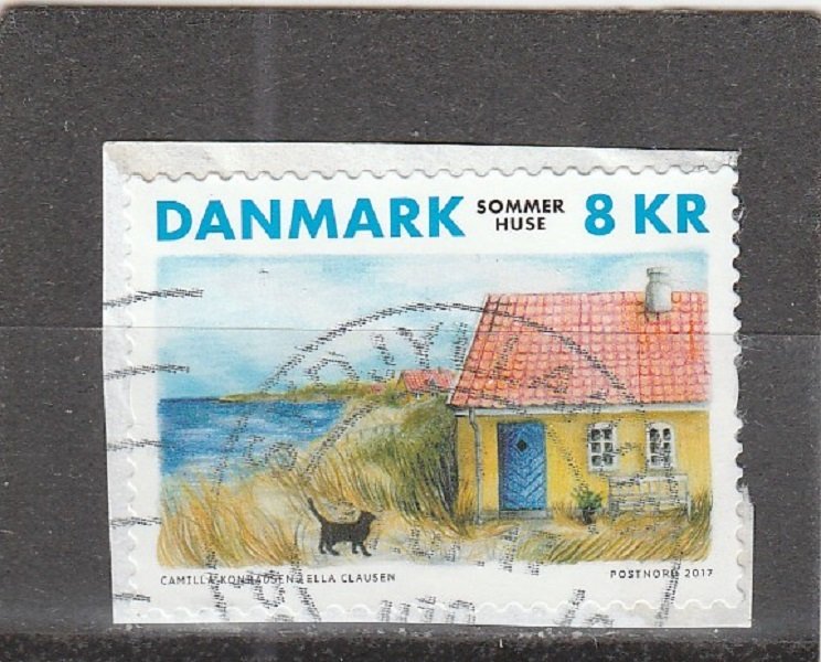 Denmark  Scott#  1780  Used on Piece  (2017 Summer Houses)