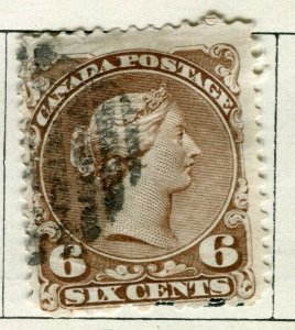 CANADA; 1860s early classic QV Large Head issue used 6c. value