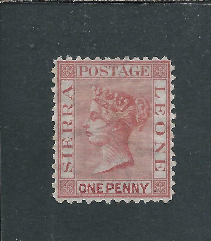 SIERRA LEONE 1872-73 1d ROSE-RED PERF 12½ MM SG 7 CAT £85