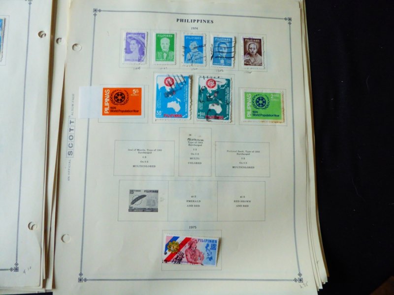 Philippines 1960-1973 Stamp Collection on Scott International Album Pages