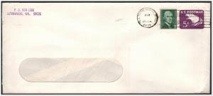 SC#U550 5¢ Eagle Envelope Entire Used