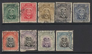 Southern Rhodesia, Scott 1-10 (SG 1-10), used