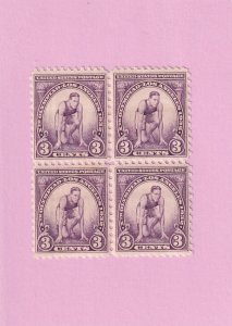 US 718 MNH OG BLOCK OF FOUR