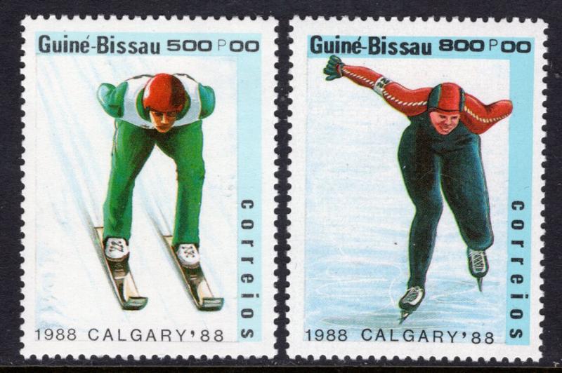 Guinea Bissau 709-710 Winter Olympics MNH VF