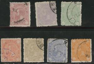 Romania  Scott 101-107 used 1891 set few small flaws see ...